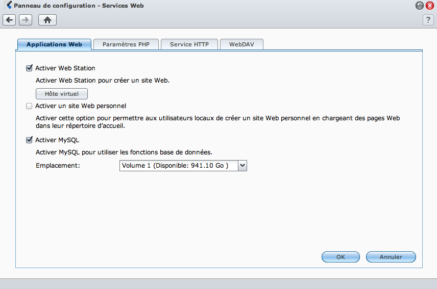 Panneau de configuration Panneau de configuration
